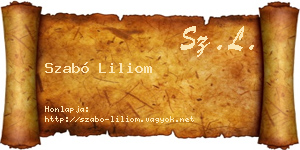 Szabó Liliom névjegykártya